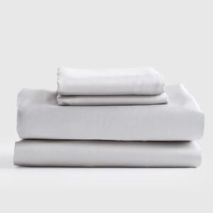 NWT! Quince Organic Bamboo Gray Sheets & 1 Pillowcase! Sz. Twin (741)(READ)